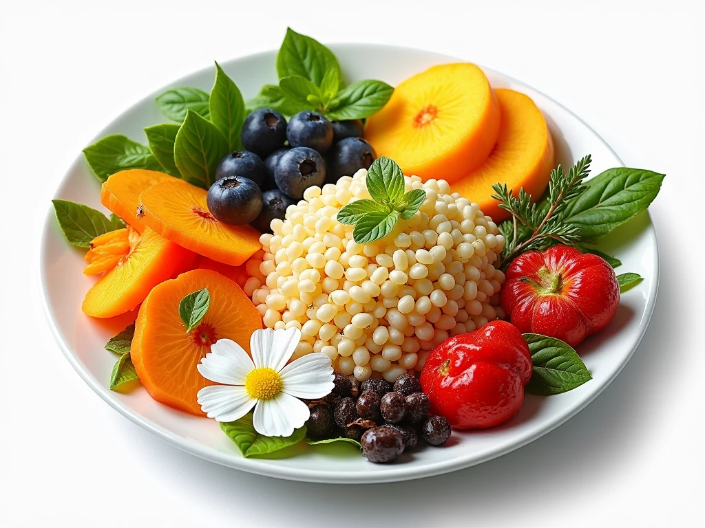 Fresh meal composition with soft organic shapes